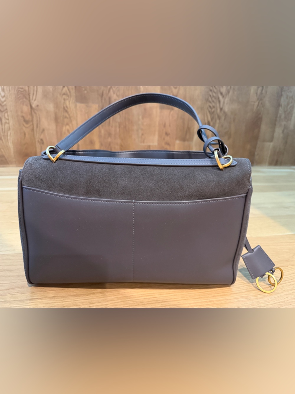 Most Wanted ! Just like the Balenciaga Rodeo. Grey Suede. Brand new “It Bag”. - Picture 9 of 10